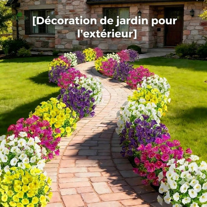Bouquet de pétunias artificiels résistant aux UV