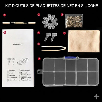 Kit de réparation pour plaquettes de lunettes