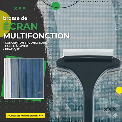 Brosse multifonction 2-en-1 pour vitres et moustiquaires