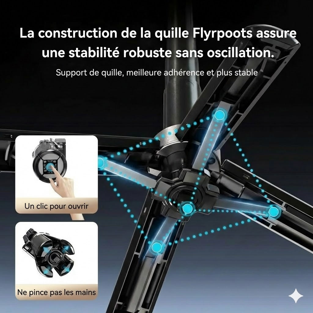 Perche à selfie magnétique 4-en-1 avec rotation à 360°