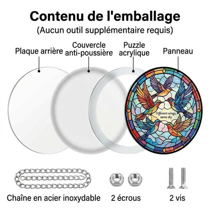 Puzzle Suspendu en Acrylique avec Attrape-Soleil de 83 Pièces