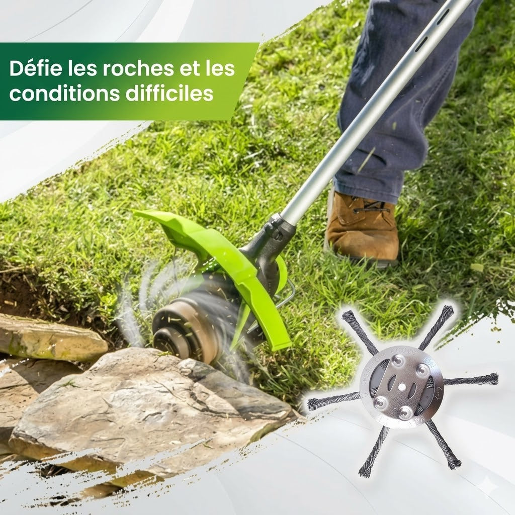 Tête de coupe de rechange pour débroussailleuse - Tête de tondeuse en fil d'acier
