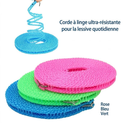 Corde à linge portable – s'accroche partout