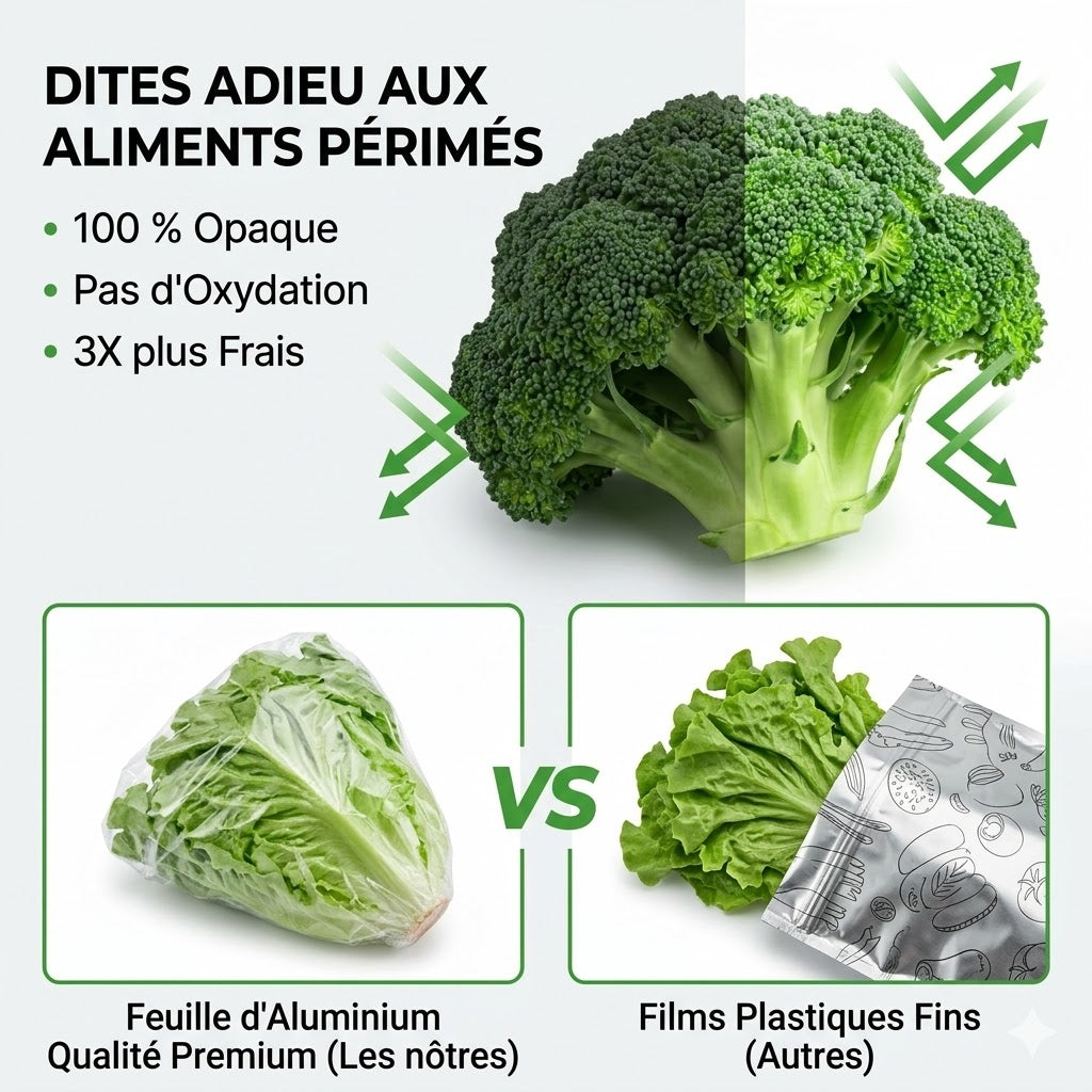 Sachets fraîcheur réutilisables en aluminium avec fermeture hermétique (lot de 10)