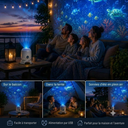 OceanWave Projecteur Océanique avec Éclairage LED Rotatif