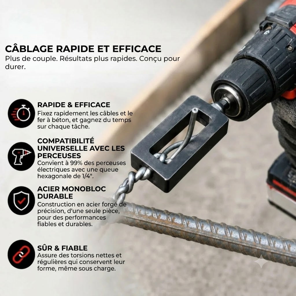 Torsadeur de fil pour perceuse