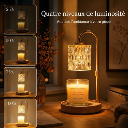 Lampe chauffe bougie sans flamme nue