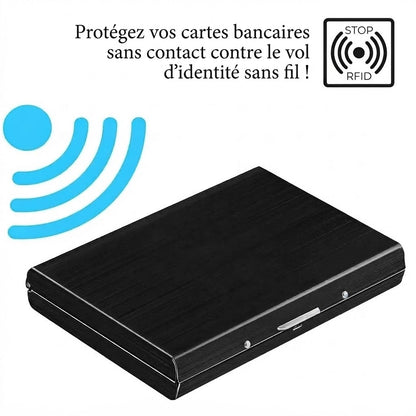 Porte-cartes RFID en acier inoxydable avec 10 compartiments