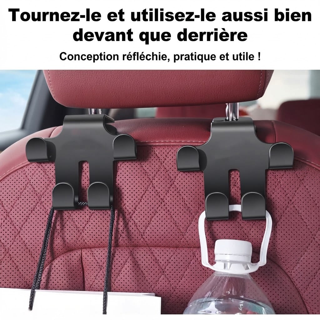 Crochets pour appuie-tête de voiture pour sacs lot de 2
