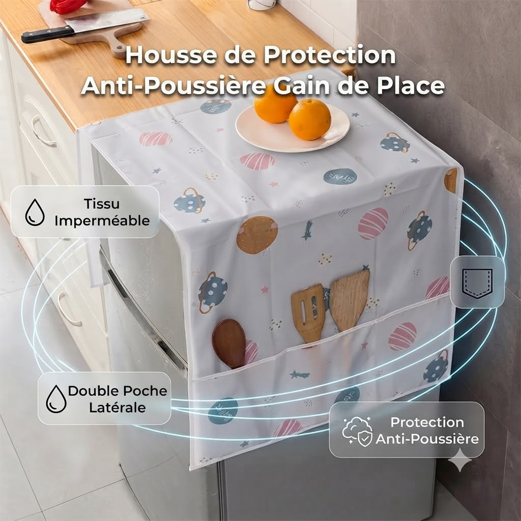Housse de protection pour lave-linge avec poches latérales