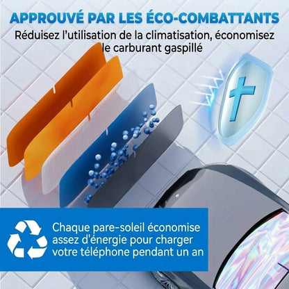Pare-soleil pour voiture avec revêtement réfléchissant en aluminium contre la chaleur extrême