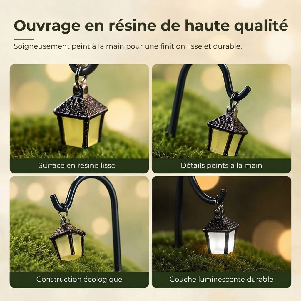 Mini lanternes lumineuses pour plantes lot de 7