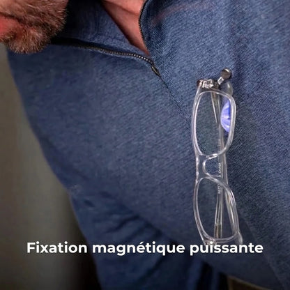 Porte-lunettes magnétique pour vêtements