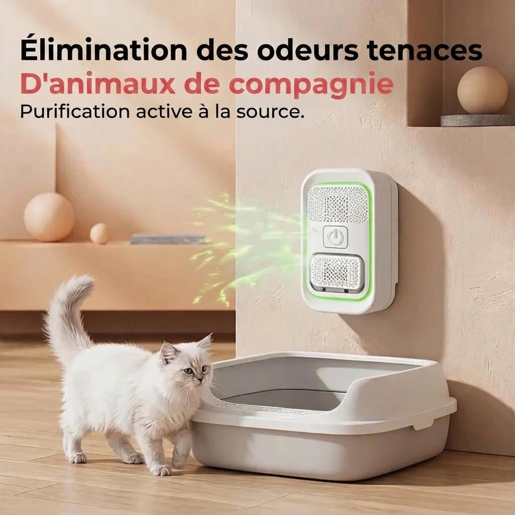 Purificateur d’air ionisant contre les odeurs d’animaux