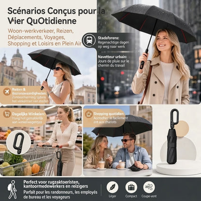 Parapluie tempête automatique avec protection UV
