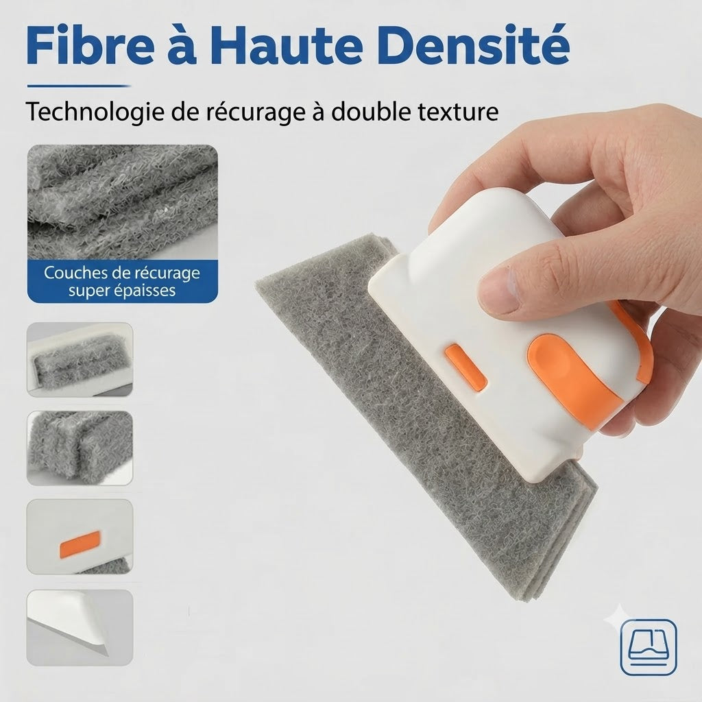 Nettoyeur multifonction 3 en 1 pour rails et interstices