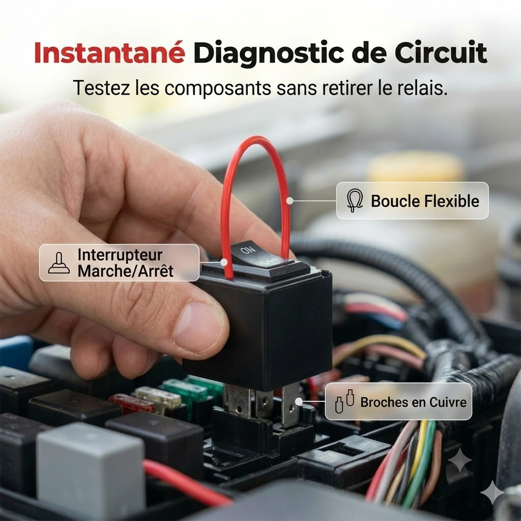 Kit de test pour relais automobiles avec câbles de démarrage