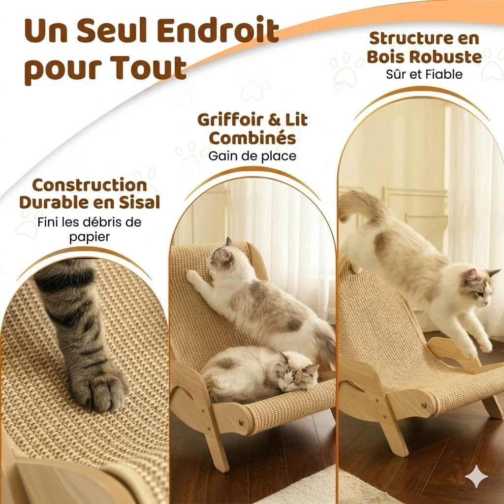 Griffoir 2-en-1 en sisal pour chat