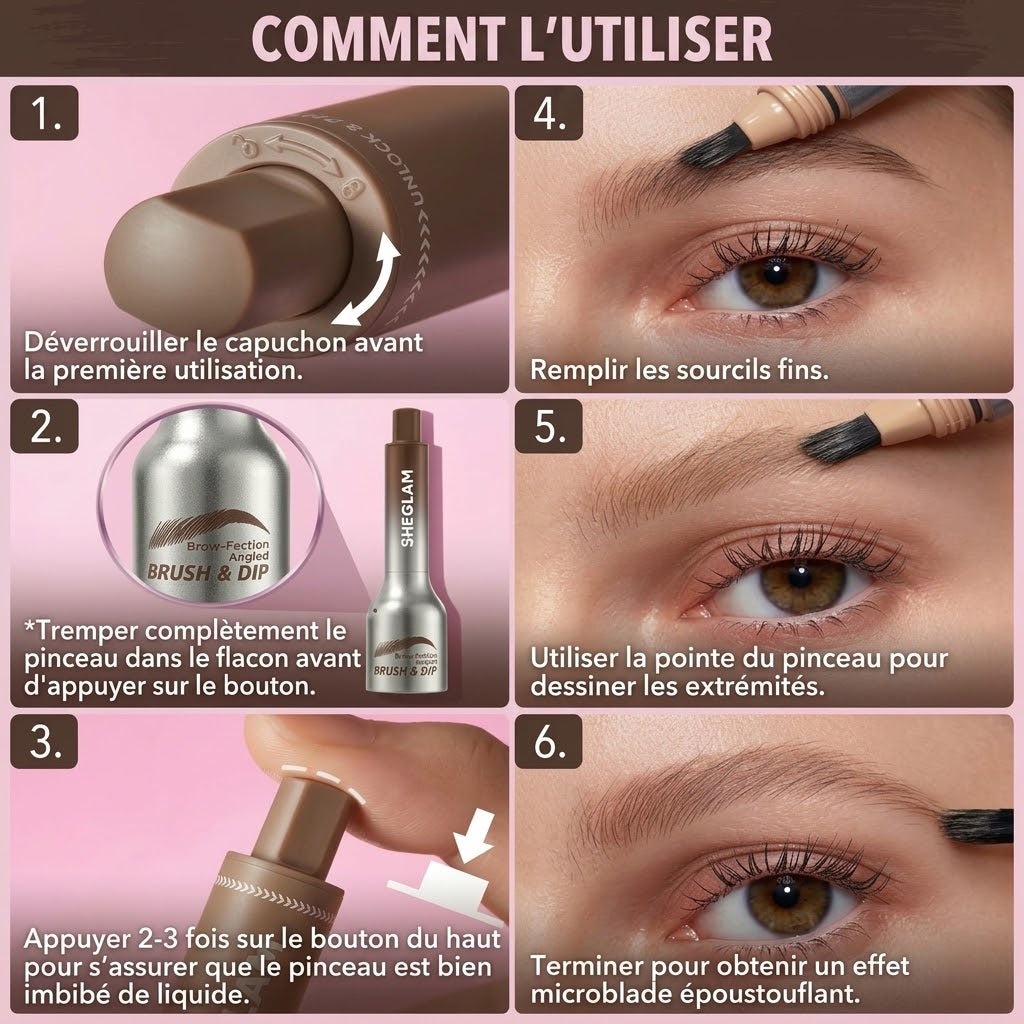 Outil de mise en forme des sourcils pour un coiffage rapide