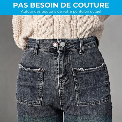 Rallonges de bouton en métal pour pantalon lot de 10