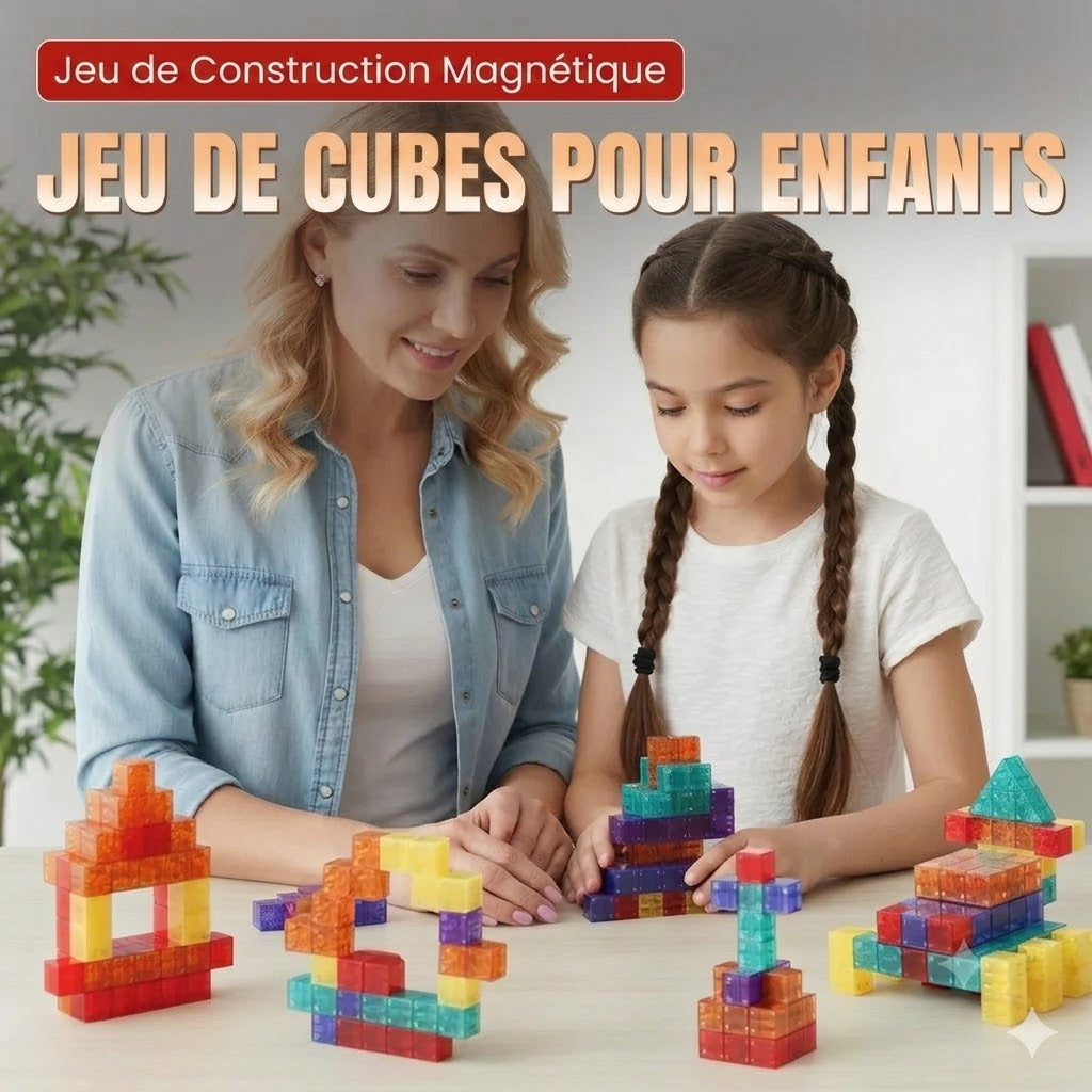 Blocs de construction magnétiques pour enfants | Aimants 6 faces