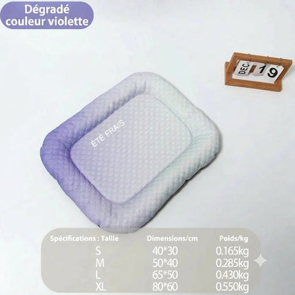 Tapis rafraîchissant en soie glacée pour chien et chat