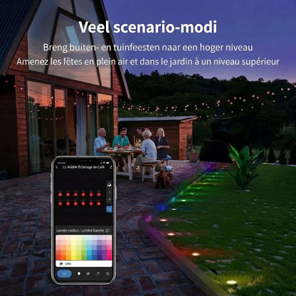 Guirlande lumineuse RGB intelligente pour extérieur avec contrôle par application