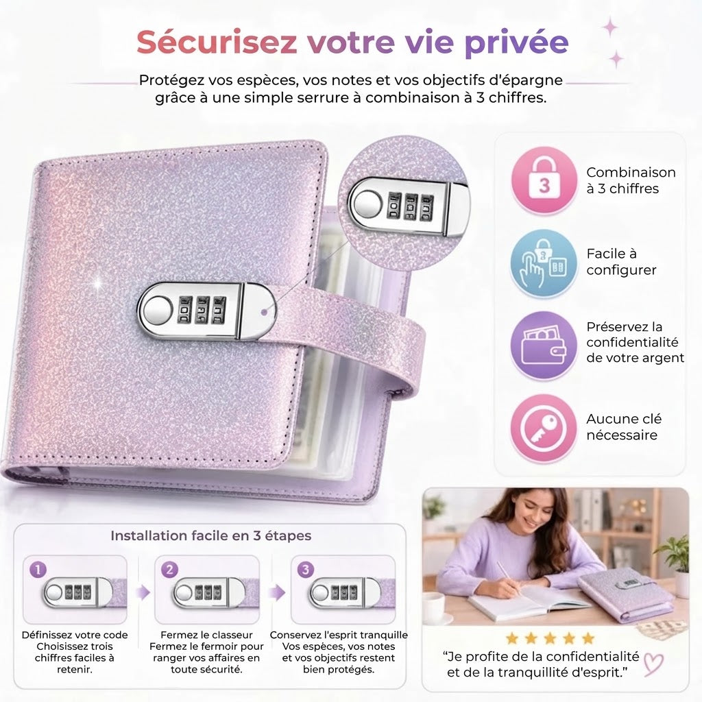 Classeur d’épargne avec serrure à code