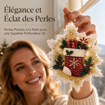 Kit créatif DIY de boules de Noël avec perles et acrylique