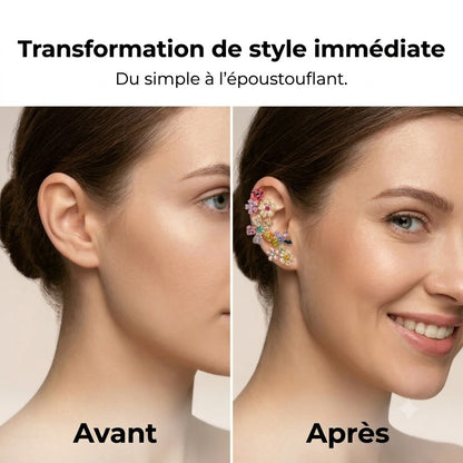 Lot de 2 boucles d’oreilles fleur