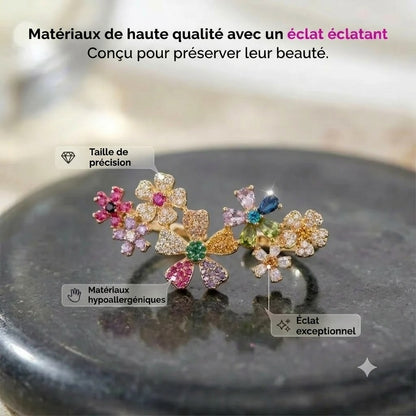 Lot de 2 boucles d’oreilles fleur