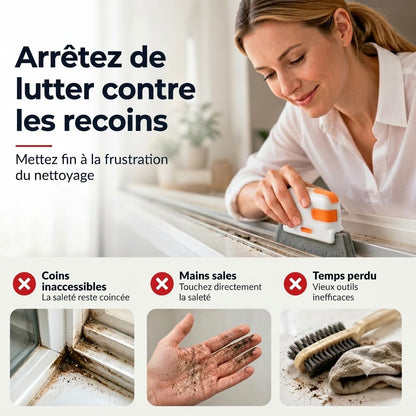 Nettoyeur multifonction 3 en 1 pour rails et interstices