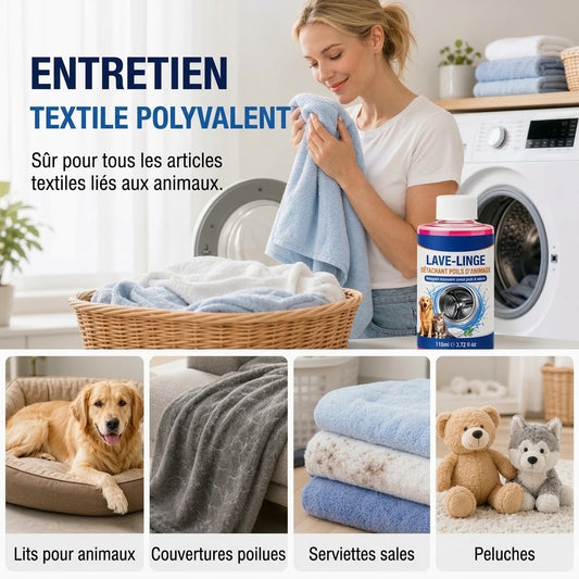 Nettoyant lave-linge 4 en 1 contre les poils d’animaux et les mauvaises odeurs