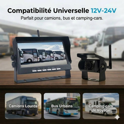 Système de caméra de recul sans fil de haute qualité avec écran large 7 pouces