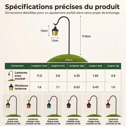 Mini lanternes lumineuses pour plantes lot de 7