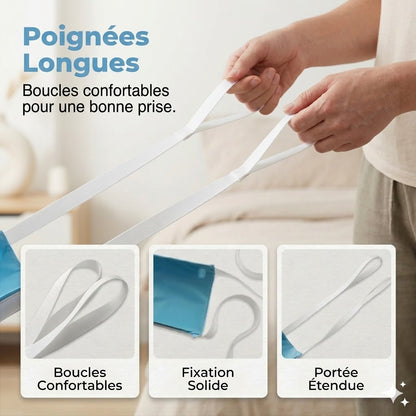 Enfile-chaussettes rigide avec sangles de tirage