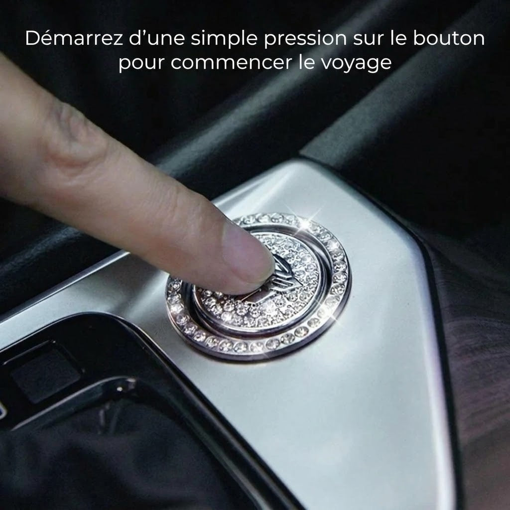Anneau en strass pour bouton de démarrage de voiture