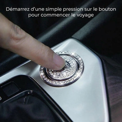 Anneau en strass pour bouton de démarrage de voiture