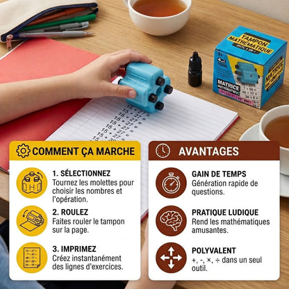 Tampon de calcul 4 en 1 pour enfants
