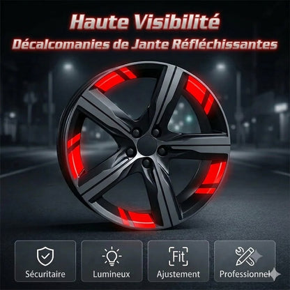Liserets de jante réfléchissants pour roues de voiture