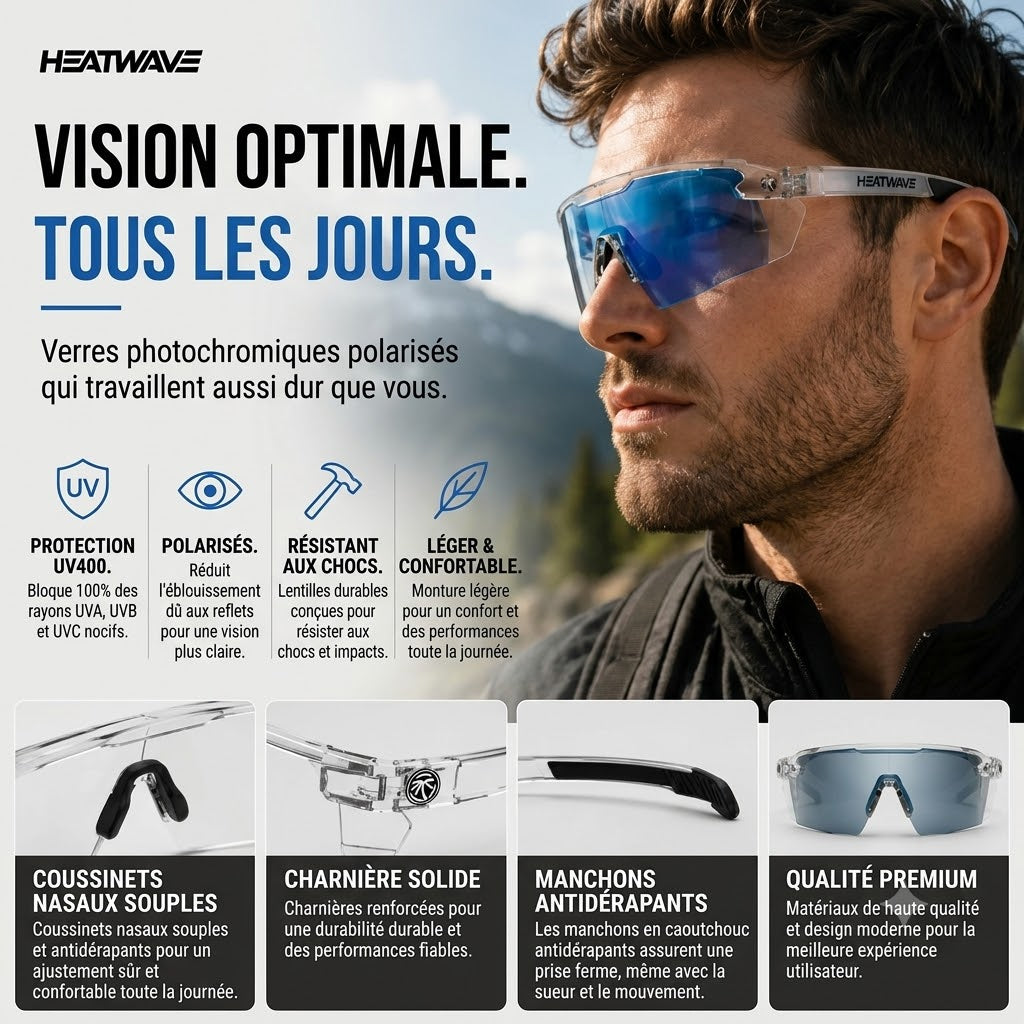 Lunettes de soleil photochromiques – Une vision parfaite sous toutes les lumières