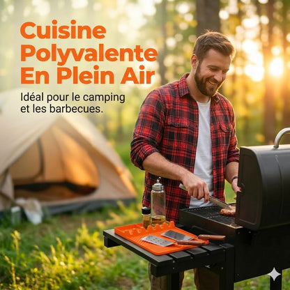 Tapis de cuisson en silicone de haute qualité pour tablette latérale – protège contre la graisse et les éclaboussures