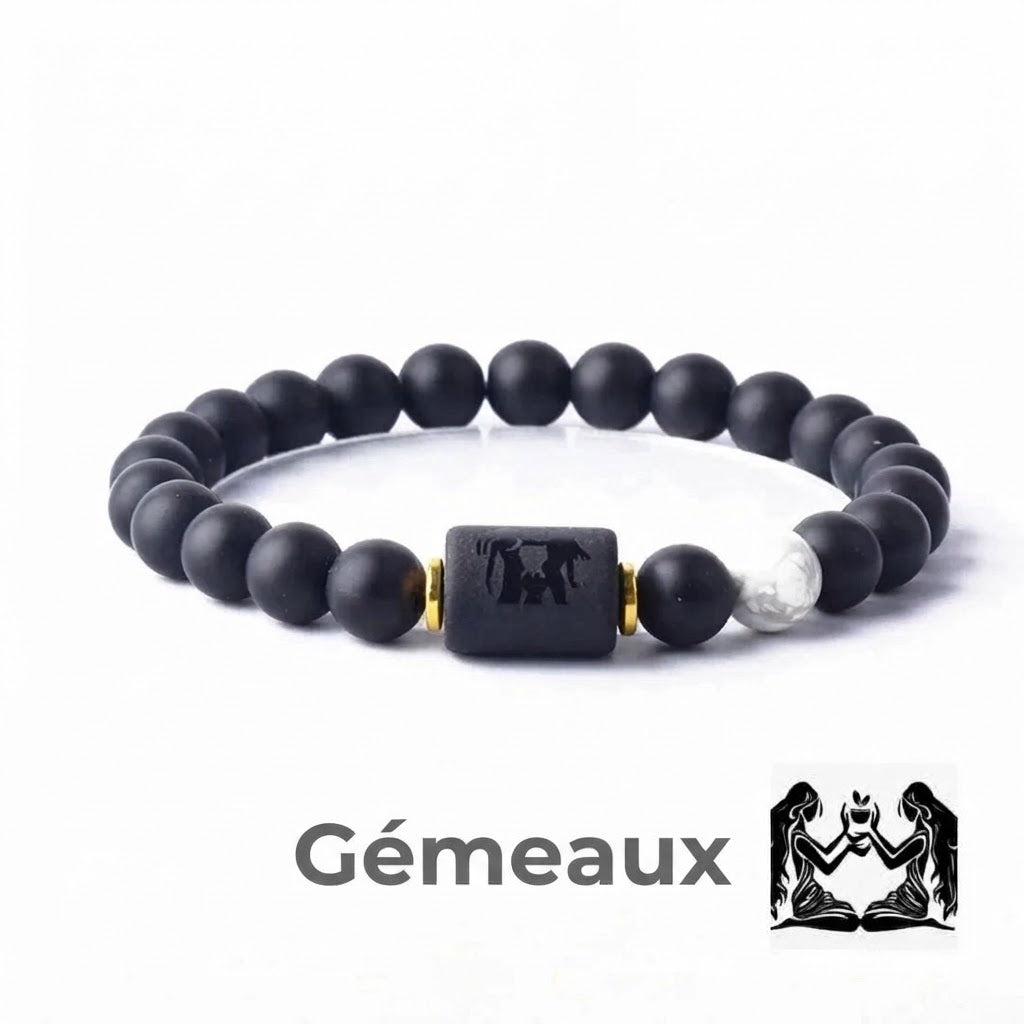 Bracelet en perles avec signe du zodiaque