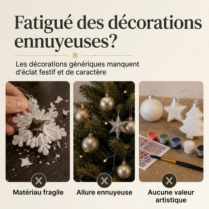 Kit créatif DIY de boules de Noël avec perles et acrylique