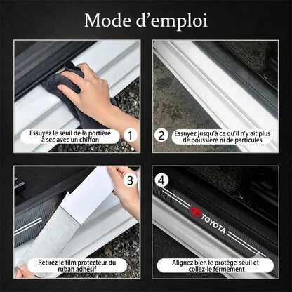 Lot de 4 protections de seuil de porte pour voiture