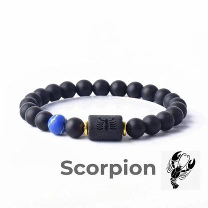 Bracelet en perles avec signe du zodiaque