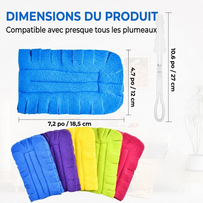 Lot de chiffons à poussière réutilisables en polaire