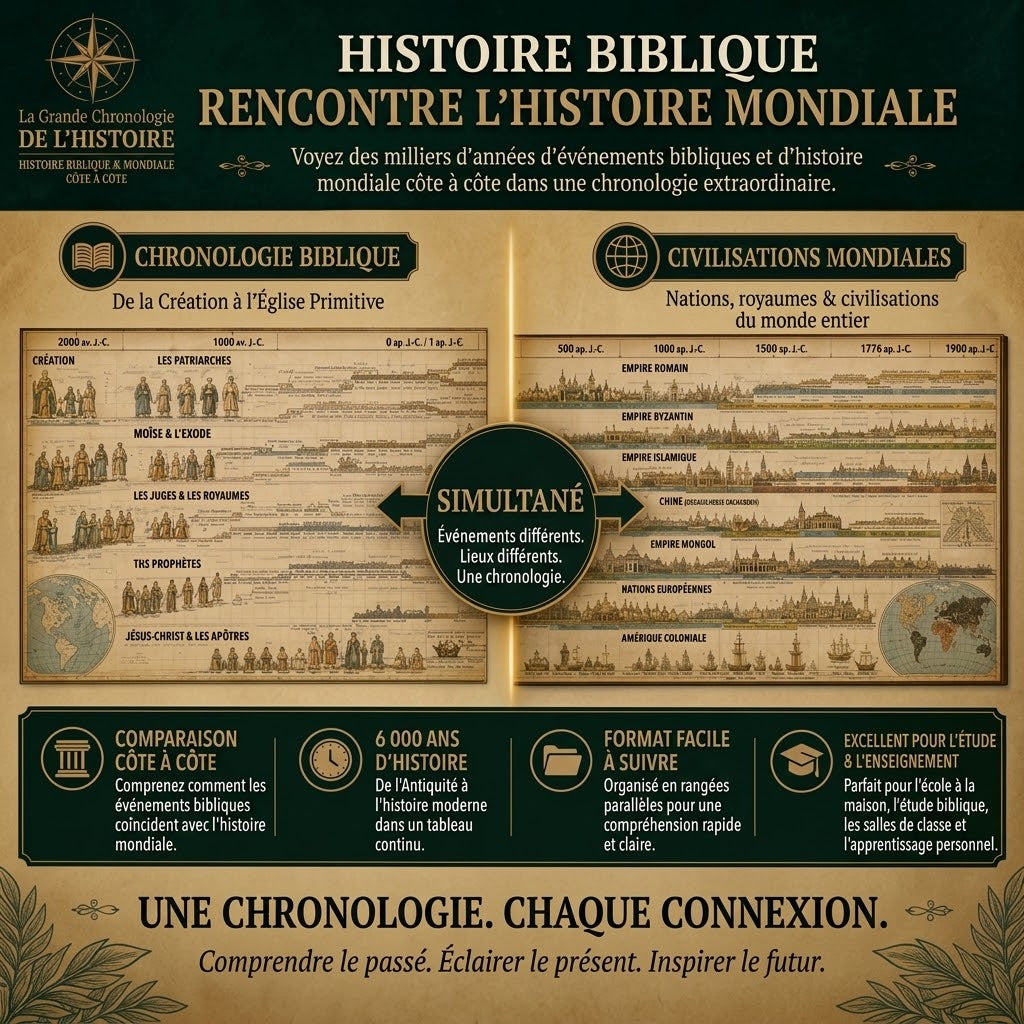 Carte chronologique historique dépliable
