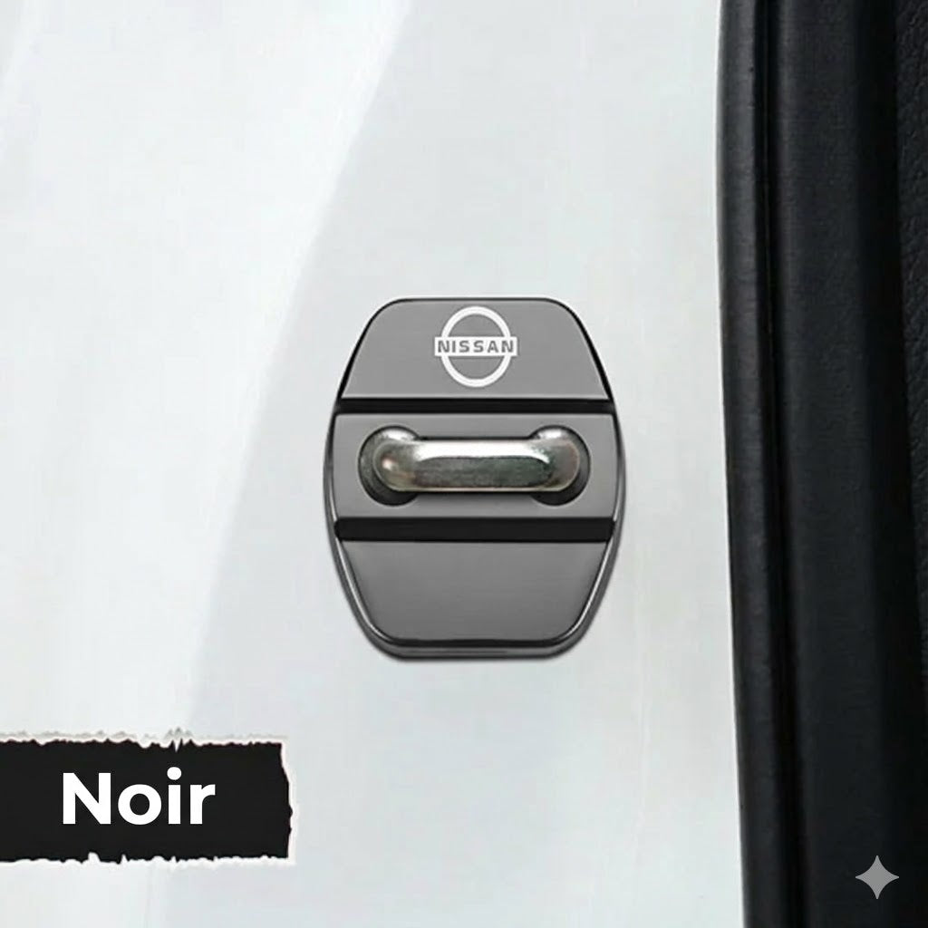 Protections métalliques pour loquets de portière de voiture (4 pièces)
