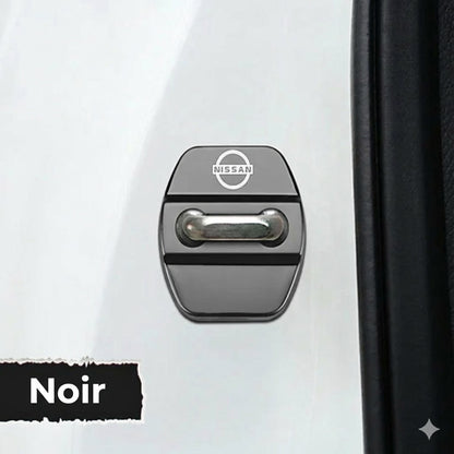 Protections métalliques pour loquets de portière de voiture (4 pièces)